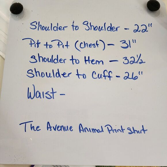 The Avenue Womens sz 26/28 Blouse Animal Print Button Front Leopard Cheetah Vtg - Picture 15 of 15